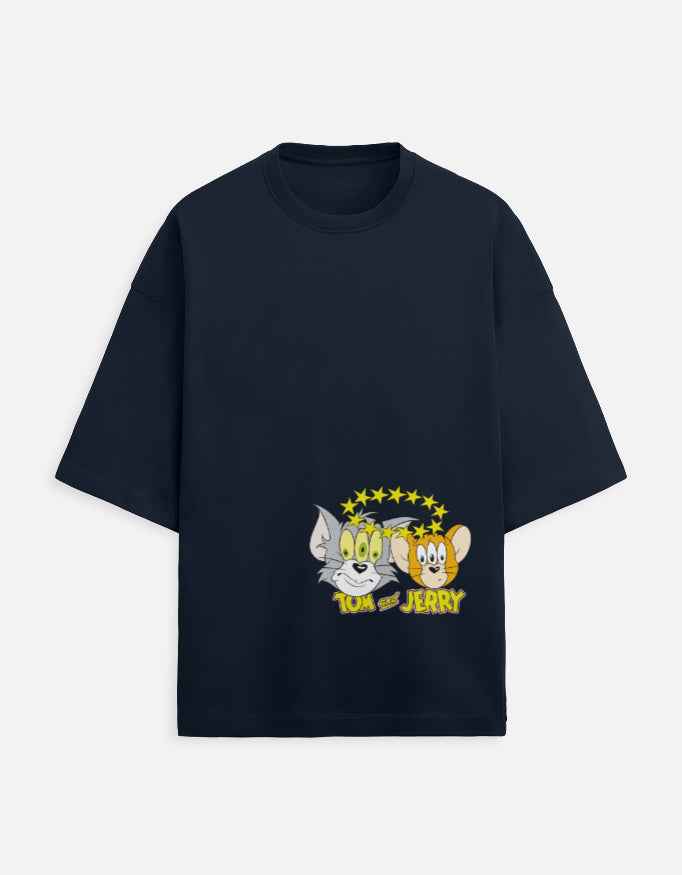 Tom and Jerry Oversized Tee for Unisex - Inspired Terry Fashion - CREEPINS CLOTHING