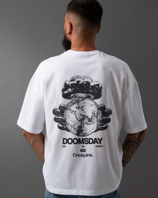 CREEPINS DOOMWAY TERRY OVERSIZED T-SHIRT (WHITE)