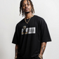 CREEPINS GOD'S PLAN TERRY OVERSIZED T-SHIRT (BLACK/NAVY BLUE)