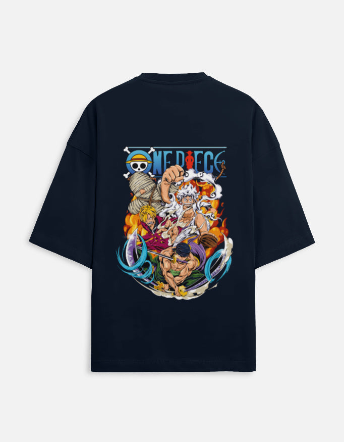 OnePiece Oversized Tee - Unisex Terry Comfort for Effortless Style - CREEPINS CLOTHING