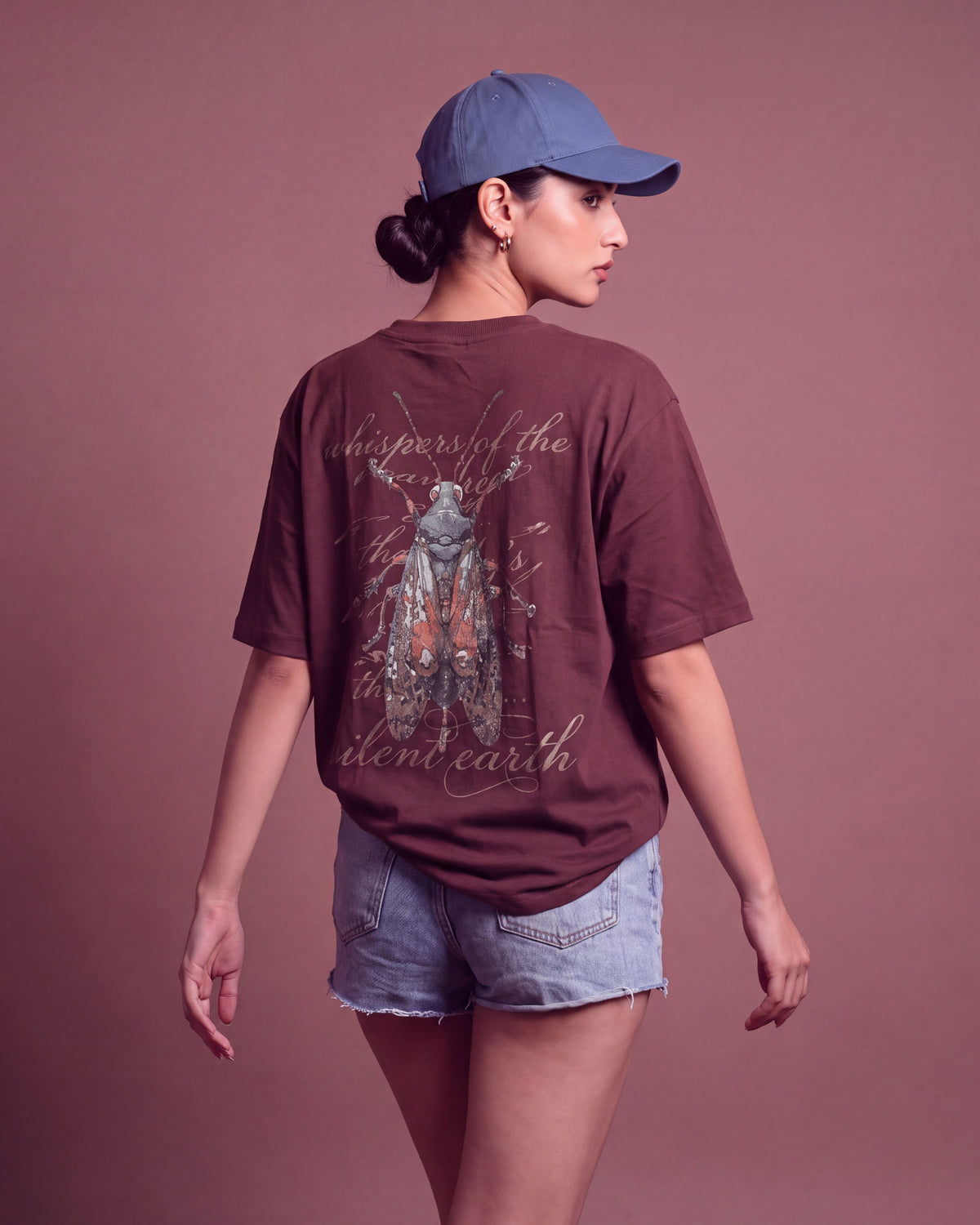Silent Earth Oversized Tee — Acid Wash Graphic T-Shirt | CREEPINS